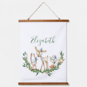 Tapisserie Suspendue Bébé de cerf à l'aquarelle mignonne (Recto)