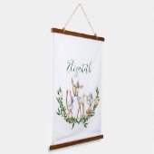 Tapisserie Suspendue Bébé de cerf à l'aquarelle mignonne (Angulaire)