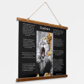 Tapisserie Suspendue Bébé lion mordant le cou de son parent (Angulaire)