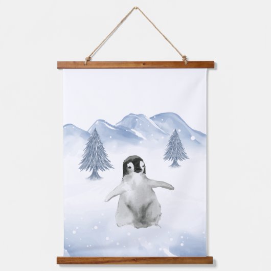 Tapisserie Suspendue Bébé mignon hiver Penguin Décor mural (Recto)