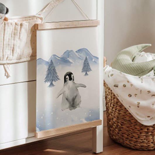 Tapisserie Suspendue Bébé mignon hiver Penguin Décor mural
