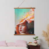 Tapisserie Suspendue Belle artiste Abstraite Red Haired Ginger Girl (Chambre à coucher)