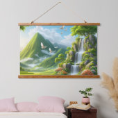 Tapisserie Suspendue Belle campagne avec cascade (Chambre à coucher)