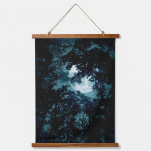 Tapisserie Suspendue Belle Lune qui coule avec les arbres