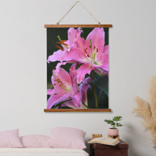 Tapisserie Suspendue Belle Lys Rose Fleurit