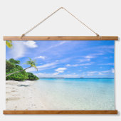 Tapisserie Suspendue Belle plage de sable blanc tropicale (Devant)