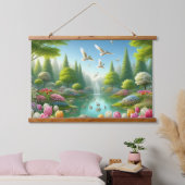 Tapisserie Suspendue Belle vue avec lac (Chambre à coucher)