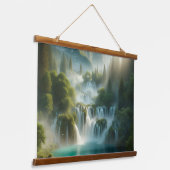 Tapisserie Suspendue Belle vue avec rivière et cascade (Angulaire)