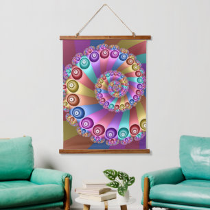 Tapisserie Suspendue Belles couleurs arc-en-ciel Art fractal Abstrait