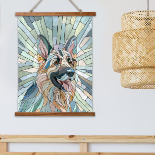 Tapisserie Suspendue berger allemand - Art mosaïque