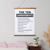Tapisserie Suspendue Bible Verse Chrétien Religieux Dix Commandements (Chambre à coucher)