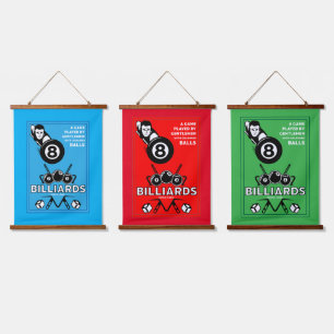 Tapisserie Suspendue Billards de poche vintage