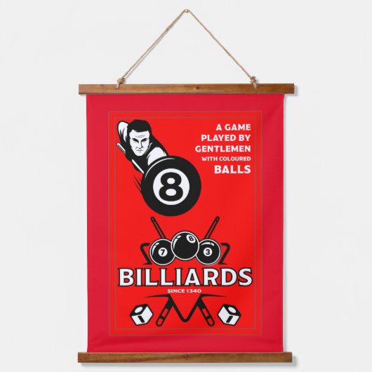 Tapisserie Suspendue Billards de poche vintages (Recto)