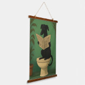 Tapisserie Suspendue Black Dog Reading Newspaper Wall Art (Angulaire)