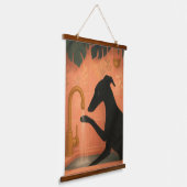 Tapisserie Suspendue Black Greyhound Washing Paws Wall Art (Angulaire)
