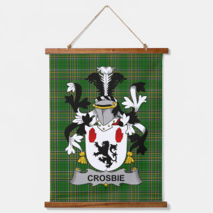 Tapisserie Suspendue Blason de famille Crosbie ou McCrossan d'Irlande C