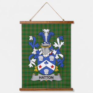 Tapisserie Suspendue Blason de famille Hatton ou McIlhatton irlandais C