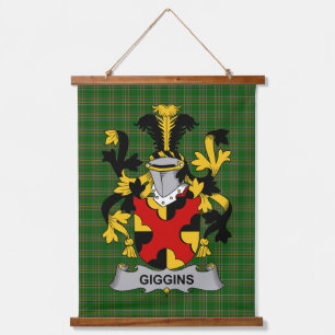 Tapisserie Suspendue Blason de la famille Giggins irlandais Crête de la