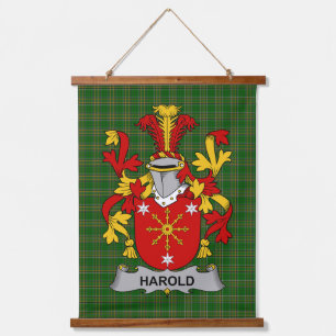 Tapisserie Suspendue Blason de la famille Harold ou Harrell d'Irlande C