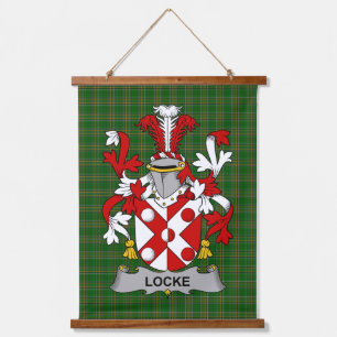 Tapisserie Suspendue Blason de la famille Locke d'Irlande Crête de fami