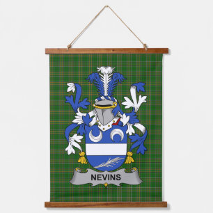 Tapisserie Suspendue Blason de la famille Nevins ou McNevins d'Irlande