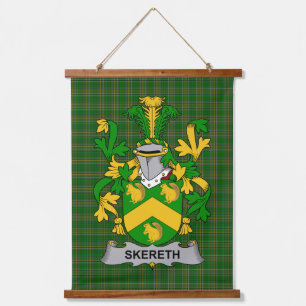 Tapisserie Suspendue Blason de la famille Skereth ou Skerret d'Irlande