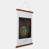 Tapisserie Suspendue Bleu de renaissance Art Abstrait (Angulaire)