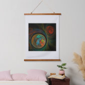 Tapisserie Suspendue Bleu de renaissance Art Abstrait (Chambre à coucher)