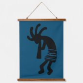 Tapisserie Suspendue Bleu Sud-Ouest Kokopelli (Recto)