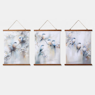 Tapisserie Suspendue Bleus et fleurs