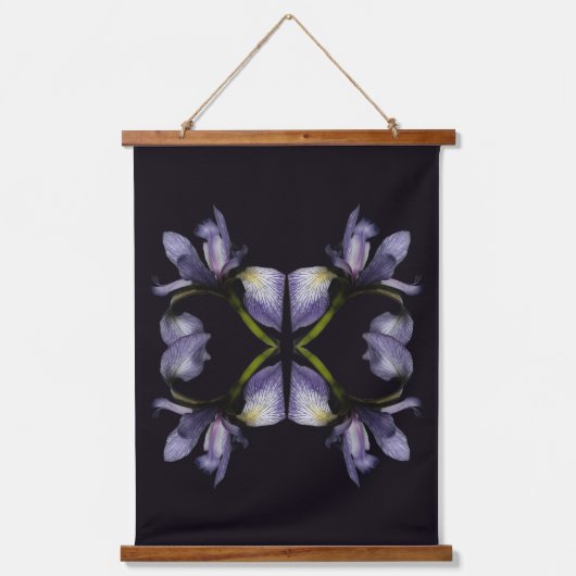 Tapisserie Suspendue Blue Flag Iris Flower Abstract (Recto)