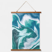 Tapisserie Suspendue Blue Ocean Waves Abstrait Fluid Art (Recto 2)