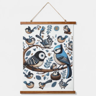Tapisserie Suspendue Blue Quirky Birds
