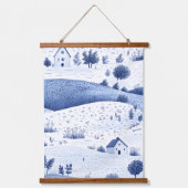 Tapisserie Suspendue Blue Toile Countryside Scene (6) (Recto)