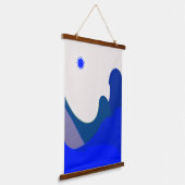 Tapisserie Suspendue Blue Waves Abstract (Angulaire)