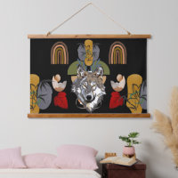 Boho Bohemian Art moderne Fox Earth Tons Wall Art