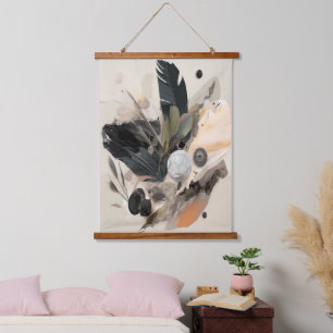 Tapisserie Suspendue Boho Botanical Abstrait Terre Minimaliste