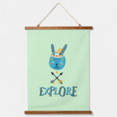 Tapisserie Suspendue Boho Bunny Face Explorer (Recto)