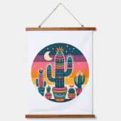 Tapisserie Suspendue Boho Cactus (Recto)