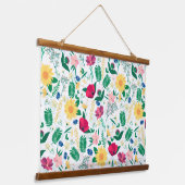 Tapisserie Suspendue Boho Fleur sauvage Meadow Floral Design (Angulaire)