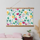 Tapisserie Suspendue Boho Fleur sauvage Meadow Floral Design (Chambre à coucher)