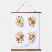 Tapisserie Suspendue Boho Floral Bouquet Wall Tapestry | Add Text (Recto)
