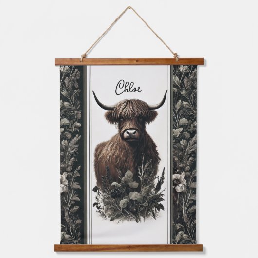 Tapisserie Suspendue Boho Highland (Recto)