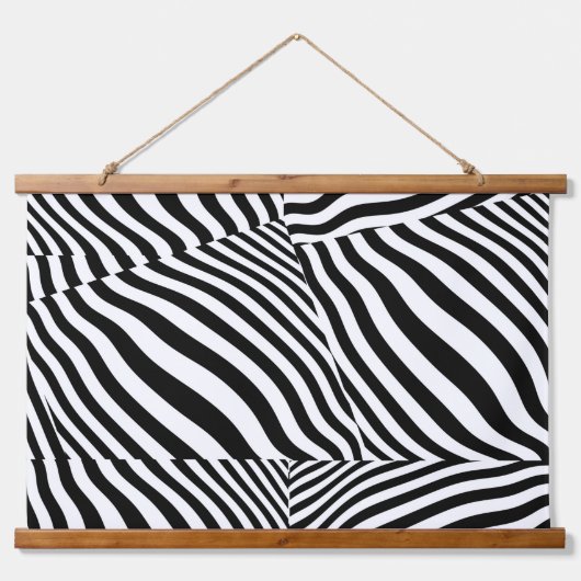 Tapisserie Suspendue Bois d'impression Zebra recouvert (Devant)