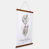 Tapisserie Suspendue Bois haché Noël Deer Boughs (Angulaire)