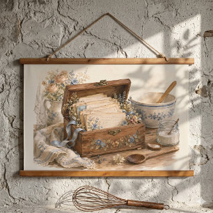 Tapisserie Suspendue Boîte de Recettes Anciennes Cuisine de Cottage