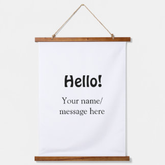 Tapisserie Suspendue Bonjour ajouter un message de nom simple minimum é