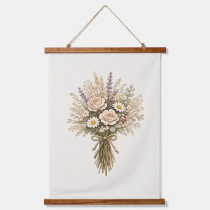Tapisserie Suspendue Bouquet de fleurs sauvages vintage