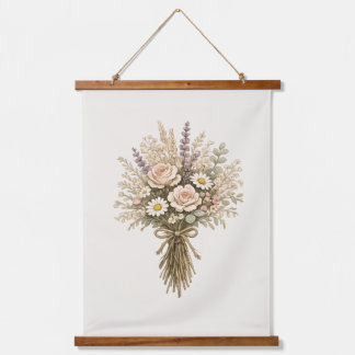 Tapisserie Suspendue Bouquet de fleurs sauvages vintage