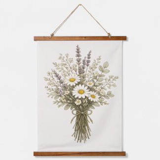 Tapisserie Suspendue Bouquet de fleurs sauvages vintage